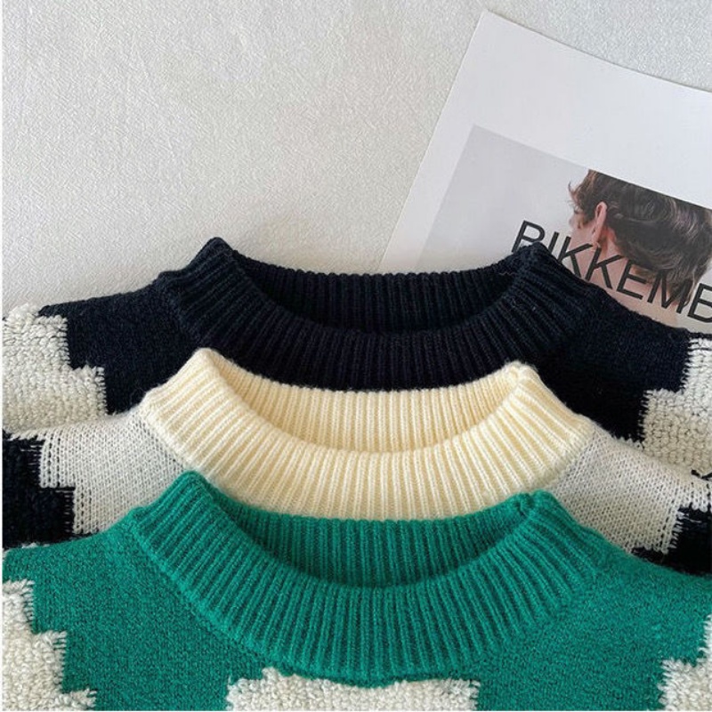 Áo Sweater Lót Nhung Dày Dặn Thời Trang Thu Đông Phong Cách Hàn Quốc Cho Bé