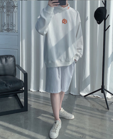 Áo sweater tay dài cổ cao trơn màu hợp thời trang cho nam  | BigBuy360 - bigbuy360.vn