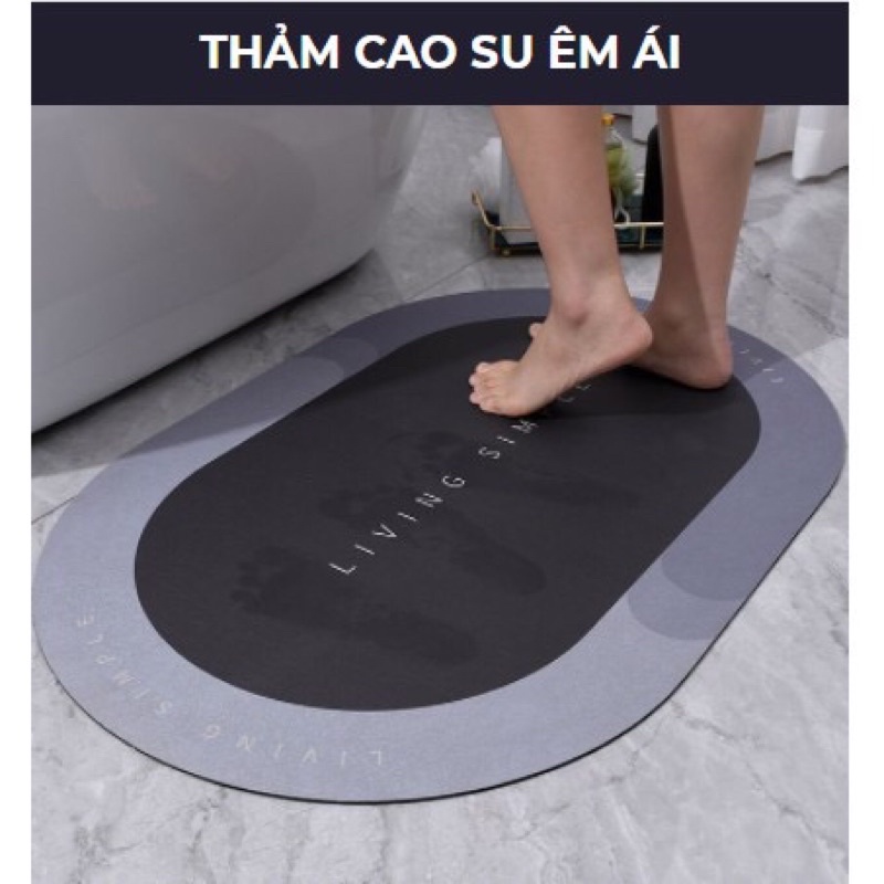 Thảm chùi chân silicone, siêu thấm nước, chống trơn trượt