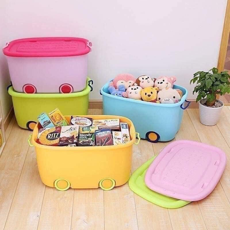 Thùng đựng đồ chơi có bánh xe di chuyển