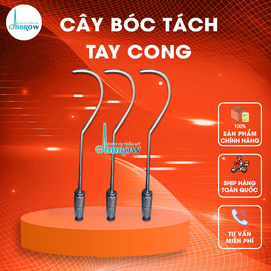 Dụng Cụ Bóc Tách Tay Cong Trong Phẫu Thuật BRROW Kích Thước 45cm Cấu Tạo 100% Inox Thép Không Ghỉ Cầm Chắc Tay BTTC01