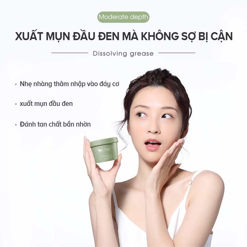 Mặt nạ IMAGES bùn trà xanh MMZ061 loại bỏ mụn đầu đen làm săn chắc da mặt 100g