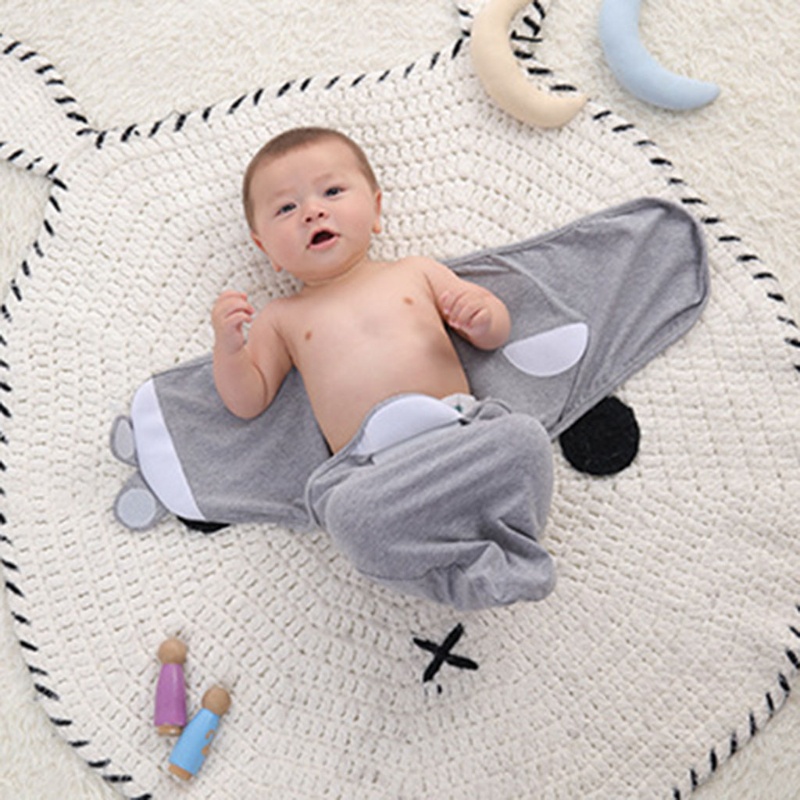 Bộ 2 Chăn Quấn Em Bé Bằng Cotton Mềm Mại Thoáng Khí Có Thể Điều Chỉnh