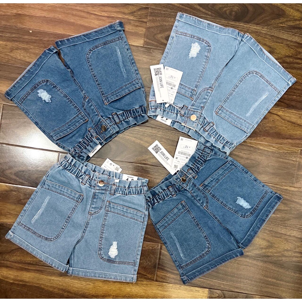 Quần short Jeans cho bé gái cực xinh