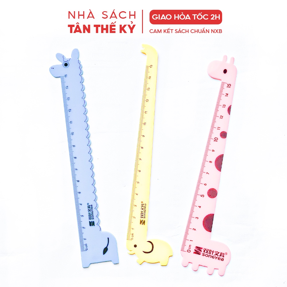 Thước kẻ nhựa Pison 15cm hình thú ngộ nghĩnh