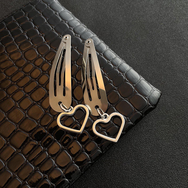 Kẹp Tóc Mỏ Vịt Hình Trái Tim Đơn Giản Thời Trang