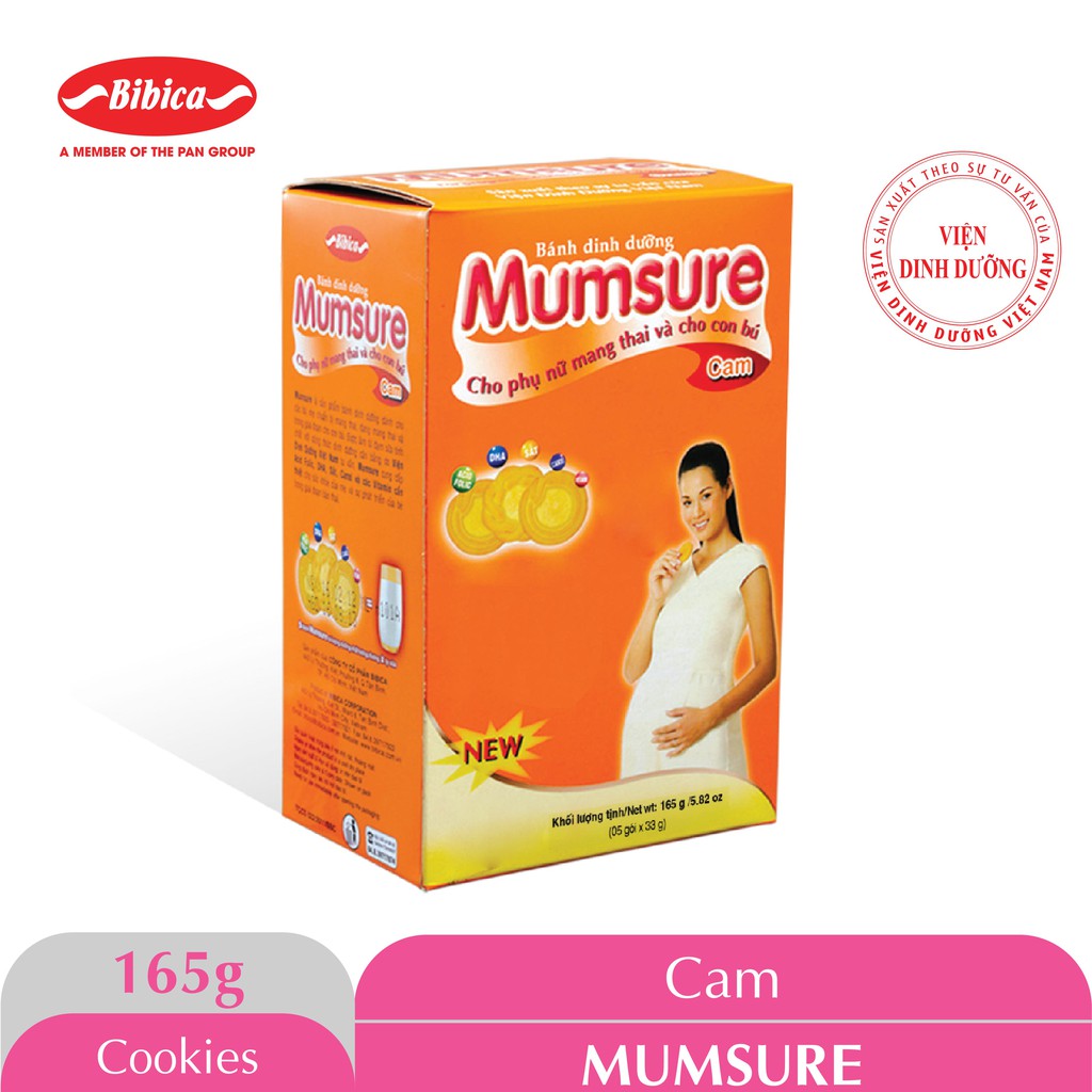 2 Hộp Bánh Dinh Dưỡng Mumsure Sữa Bibica 165g - Thực phẩm dành cho mẹ bầu