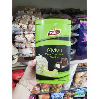 Kẹo socola đen Vintz nhân kem dưa lưới/ nhân kem hạt phỉ 180g