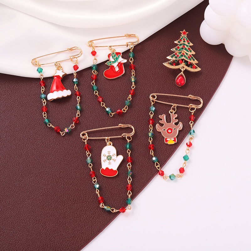 Huy Hiệu Cài Áo Hình Ông Già Noel / Người Tuyết / Chuông / Găng Tay /