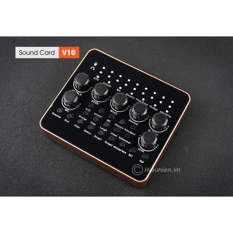 Sound Card V10 2022 Bluetooth. Chuyên Thu Âm, Livestream, Karaoke, Hỗ Trợ Autotune, Dễ Dàng Lắp Đặt. Bảo Hành 12 Tháng
