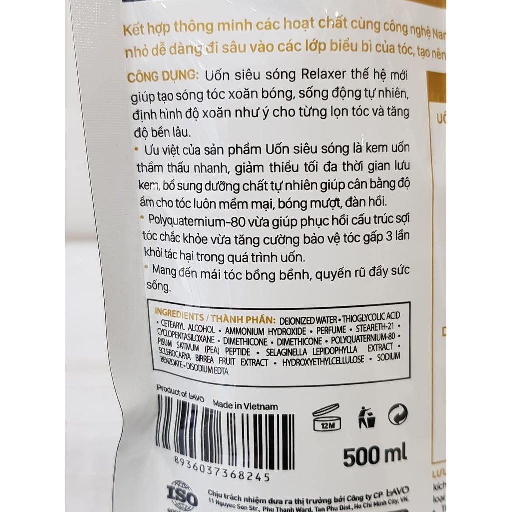 Thuốc Uốn Nóng LAVOX NANO COMPLEX Siêu Sóng 500ml