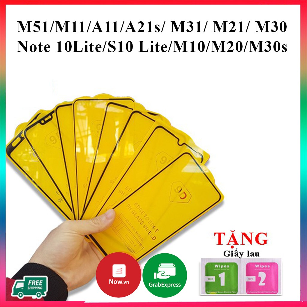 Cường lực samsung Note 10 lite S10 Lite M31 S20 Fe M21 A50s A01 Core M30 M12 M20 A10 A10s A20 A20s A30 A30s A50 Full màn