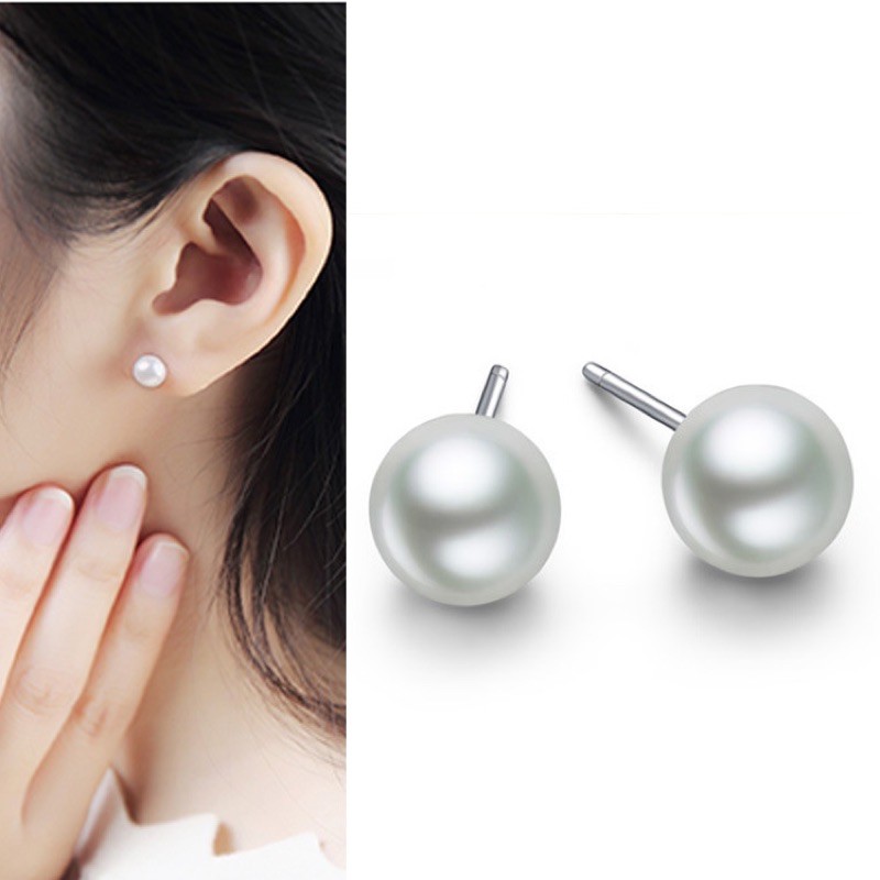 bông tai hạt châu ,khuyên tai hạt châu hợp kim
