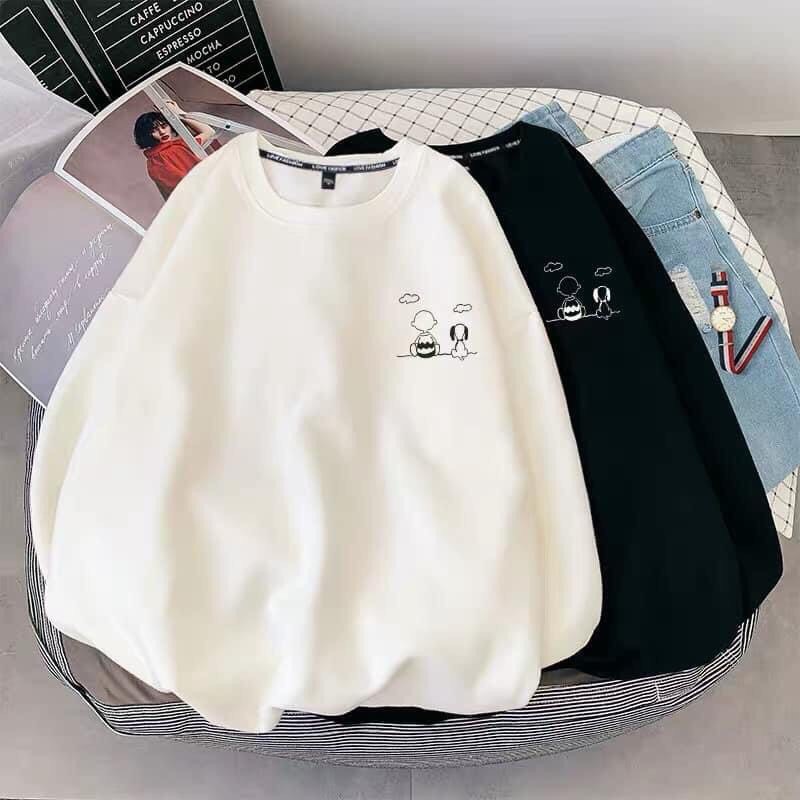 Áo sweater unisex in (35-68kg). 16-snoopy