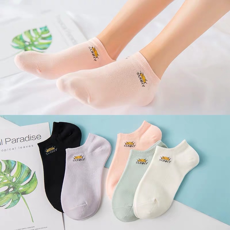 Fashion [10 PAIRS] Best Selling Ins Style Adult & Children Men Women Cotton Socks Stocking Sock Soft Cute Sports Breathable Comfortable Random Color Ankle Socks