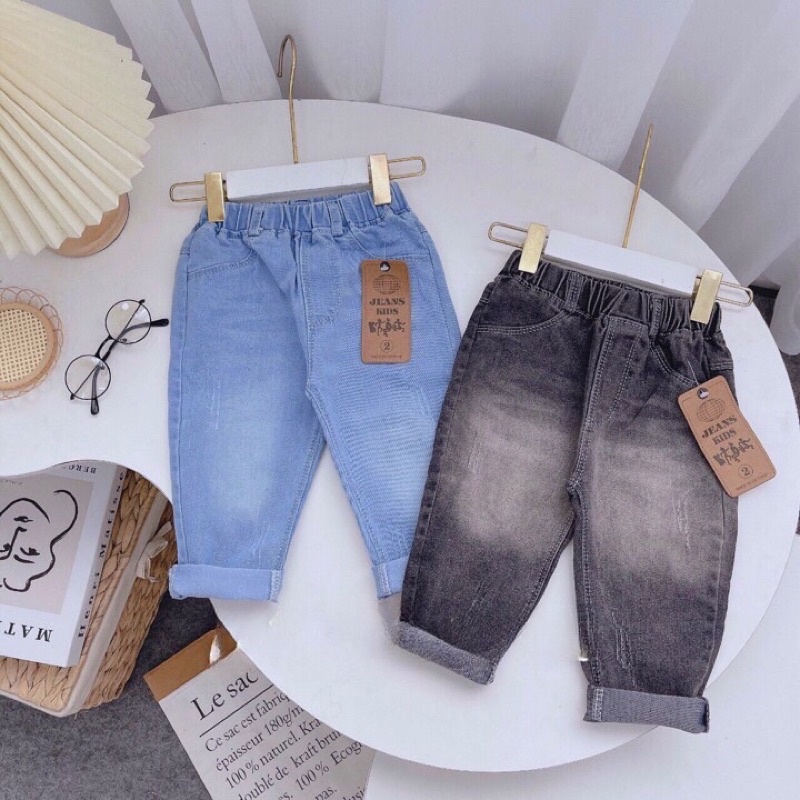 Quần bò dài cho bé trai cao cấp phong cách cá tính(10-25kg)