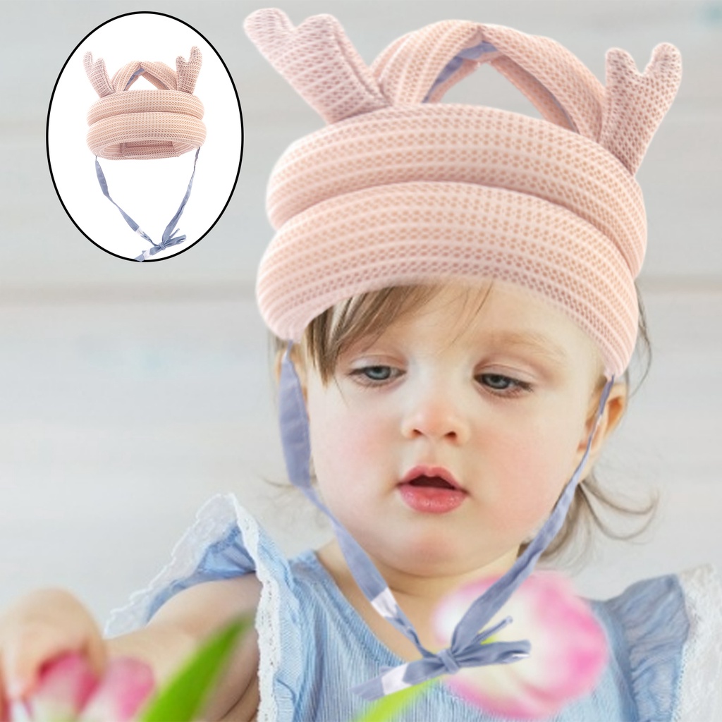 Mũ Trùm Đầu Chống Va Chạm Bằng Cotton Cho Bé