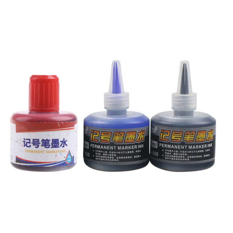 1 Lọ Mực 50ml Thay Thế Cho Bút Đánh Dấu Màu Đỏ Đen Xanh Dương 3 Màu