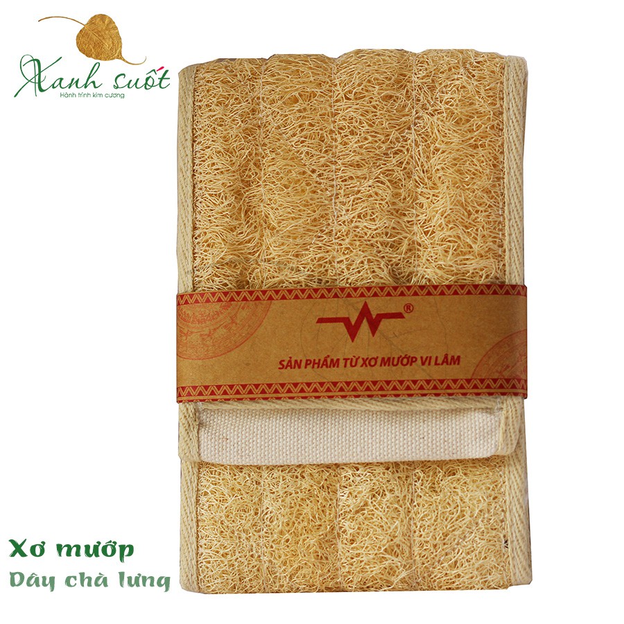 [Vi Lâm] Dây chà lưng Xơ mướp Vi Lâm- NATURAL LOOFAR BACK SCRUBBER &amp; SHOWER TRAP