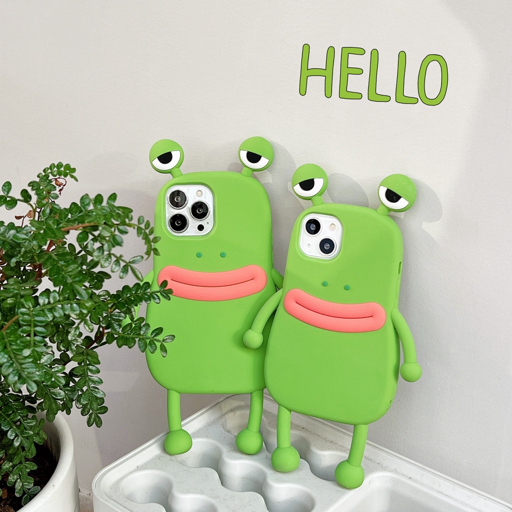 Ốp Điện Thoại Silicon Hình Ếch 3d Cho iphone 11 12 13 14 15 pro max xr x xs 7 8 6 6s plus max mini