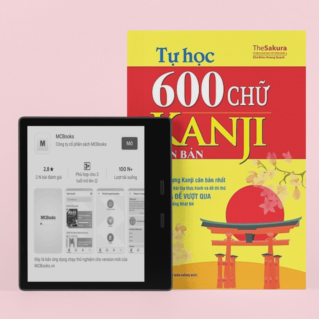 Sách - Tự Học 600 Chữ Kanji Căn Bản (Học Cùng App MCBOOKS)