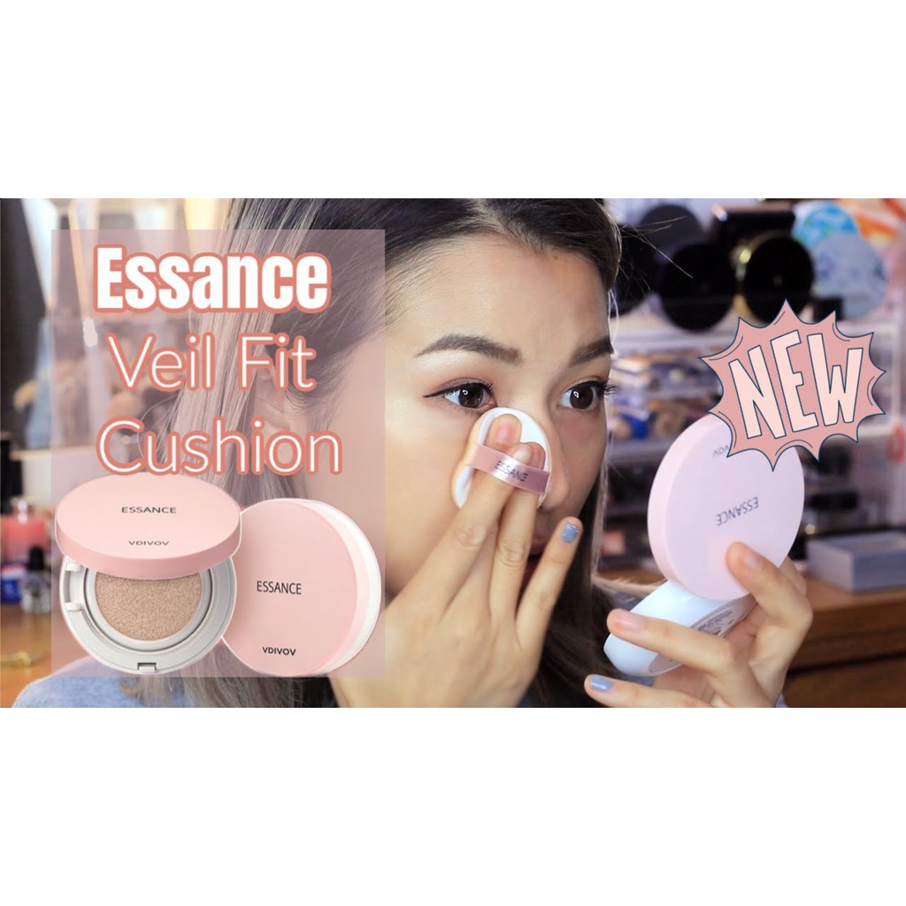 Phấn nước mịn lì mờ khuyết điểm Essance Veil Fit Cushion SPF50+ PA+++ 15g | BigBuy360 - bigbuy360.vn