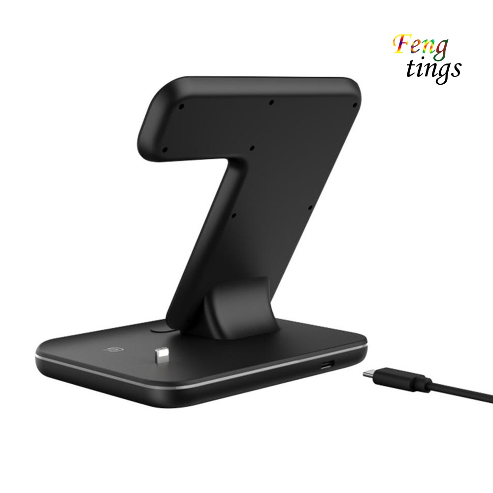 Đế Sạc Không Dây 15w 3 Trong 1 Cho Apple Watch Iphone Android