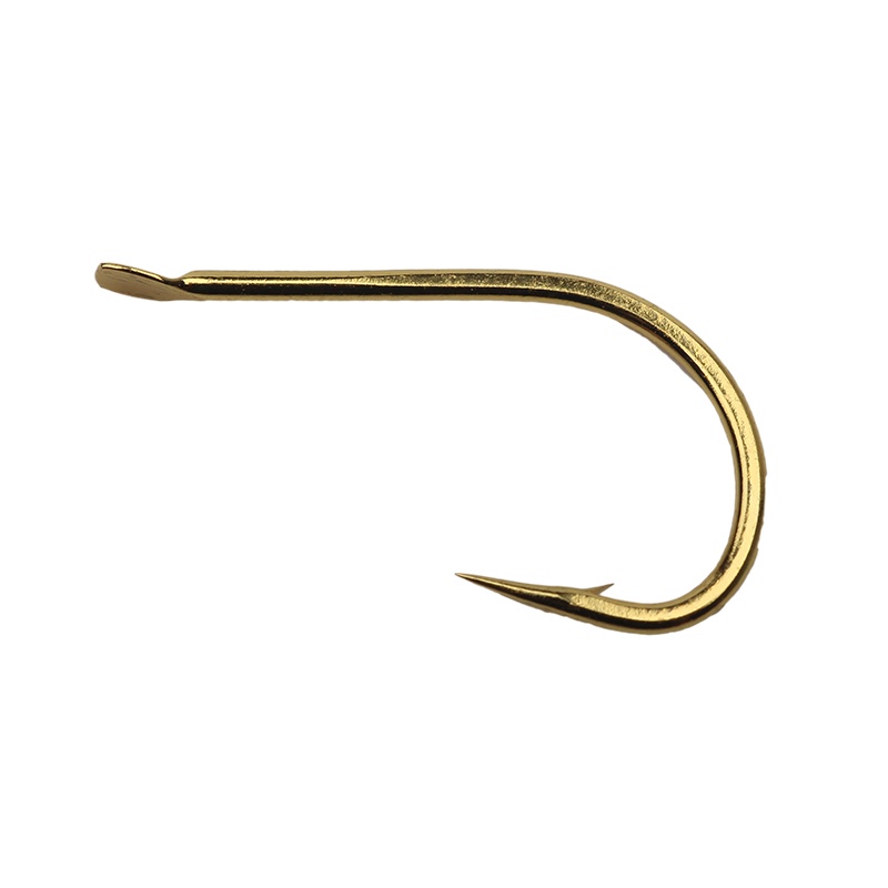 Bộ 50 móc câu cá màu vàng bằng thép carbon 1#-10# chuyên dụng chất lượng cao