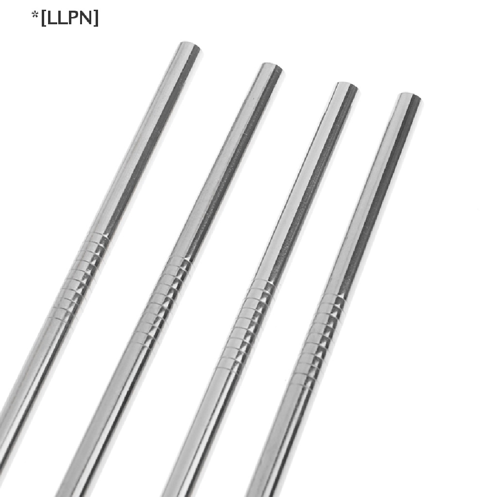 Bộ 4 Ống Hút Bằng Thép Không Gỉ Kèm 1 Bàn Chải Vệ Sinh