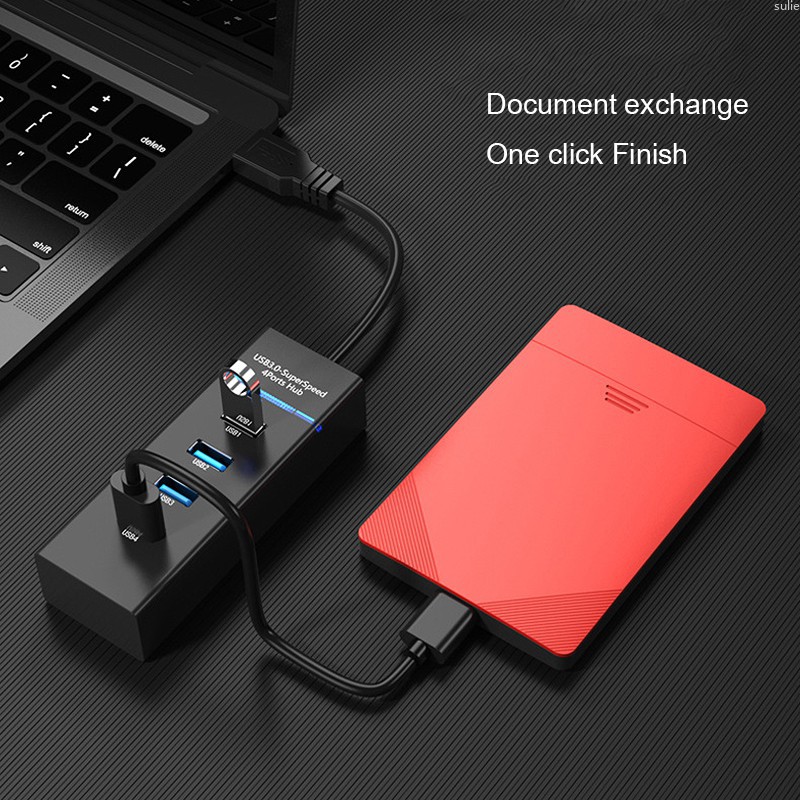 Bộ Chia 4 Cổng Usb 3.0 Tốc Độ Cao Cho Desktop Pc Mac Laptop