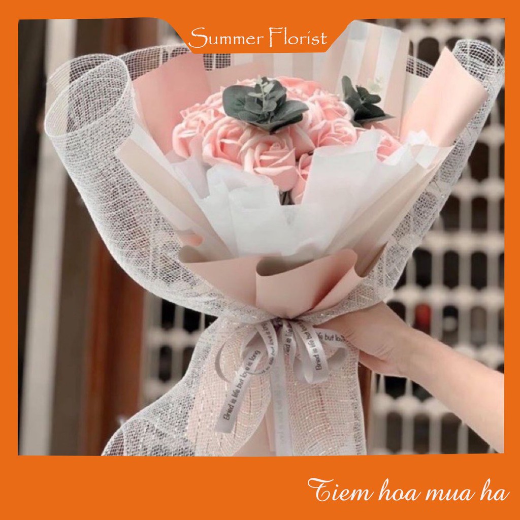 [Quà Tặng] Hoa sáp Hàn Quốc bó 15- 20 bông hồng - Quà tặng sinh nhật, hội nghị, sự kiện, phụ nữ, lưu niệm, trang trí