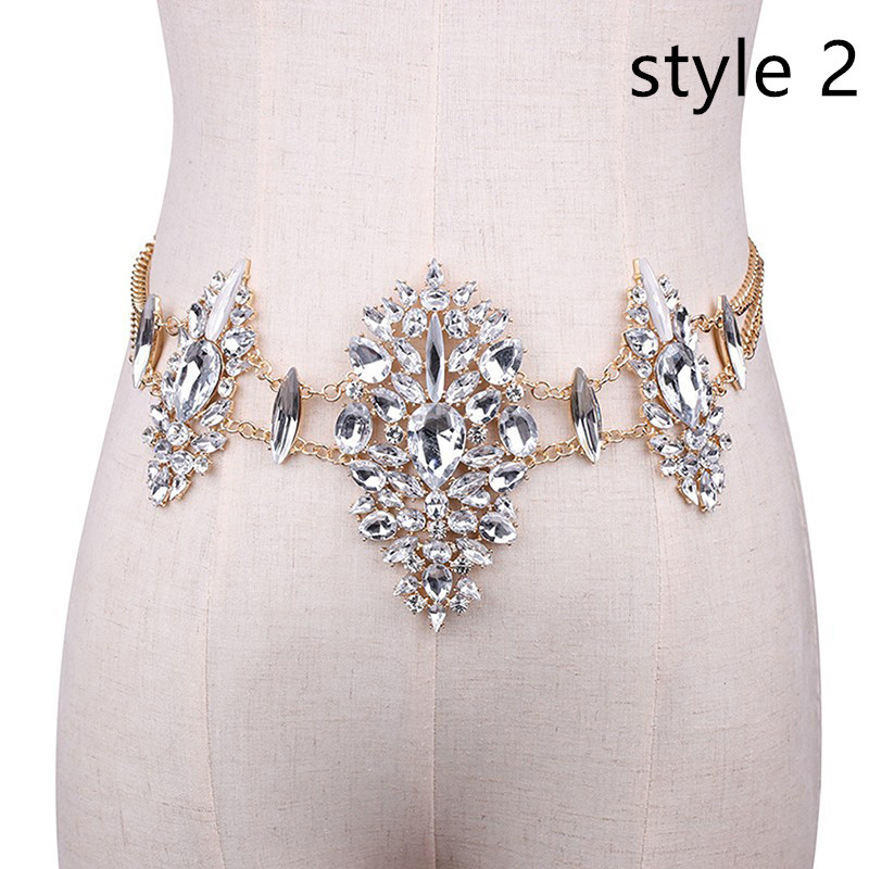 Crystal Bodychain Summer Beach Sexy Bikini Body Jewelry for Women Long Rhinestone Pendant Necklace | BigBuy360 - bigbuy360.vn
