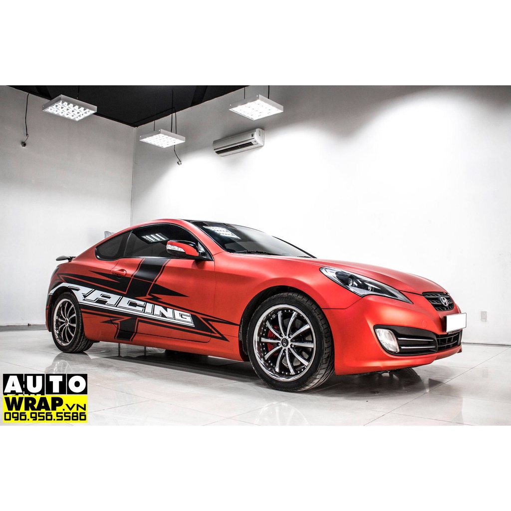 Tem họa tiết xe Genesis Racing - Tem họa tiết ô tô Huyndai, tem dán sườn xe thể thao