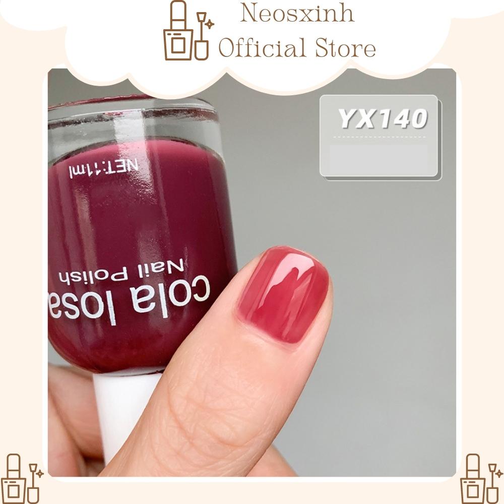 Sơn Móng Tay Cola Losa Màu Nude Đen Trắng Trong Suốt Kim Tuyến Pastel Tím - Neosxinh Nails