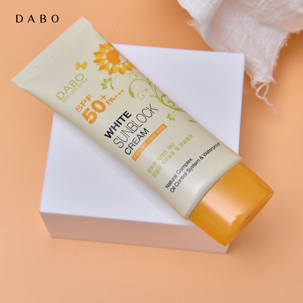 Kem chống nắng trắng da Dabo White Sunblock Cream SPF50 PA+++ 70ml