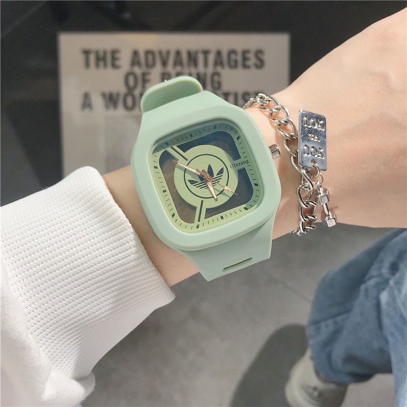 Đồng Hồ Đeo Tay Kỹ Thuật Số Mặt Vuông Thạch Anh Thời Trang Cho Nữ