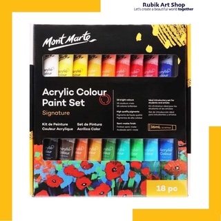 Bộ acrylic tuýp 18 màu mont marte