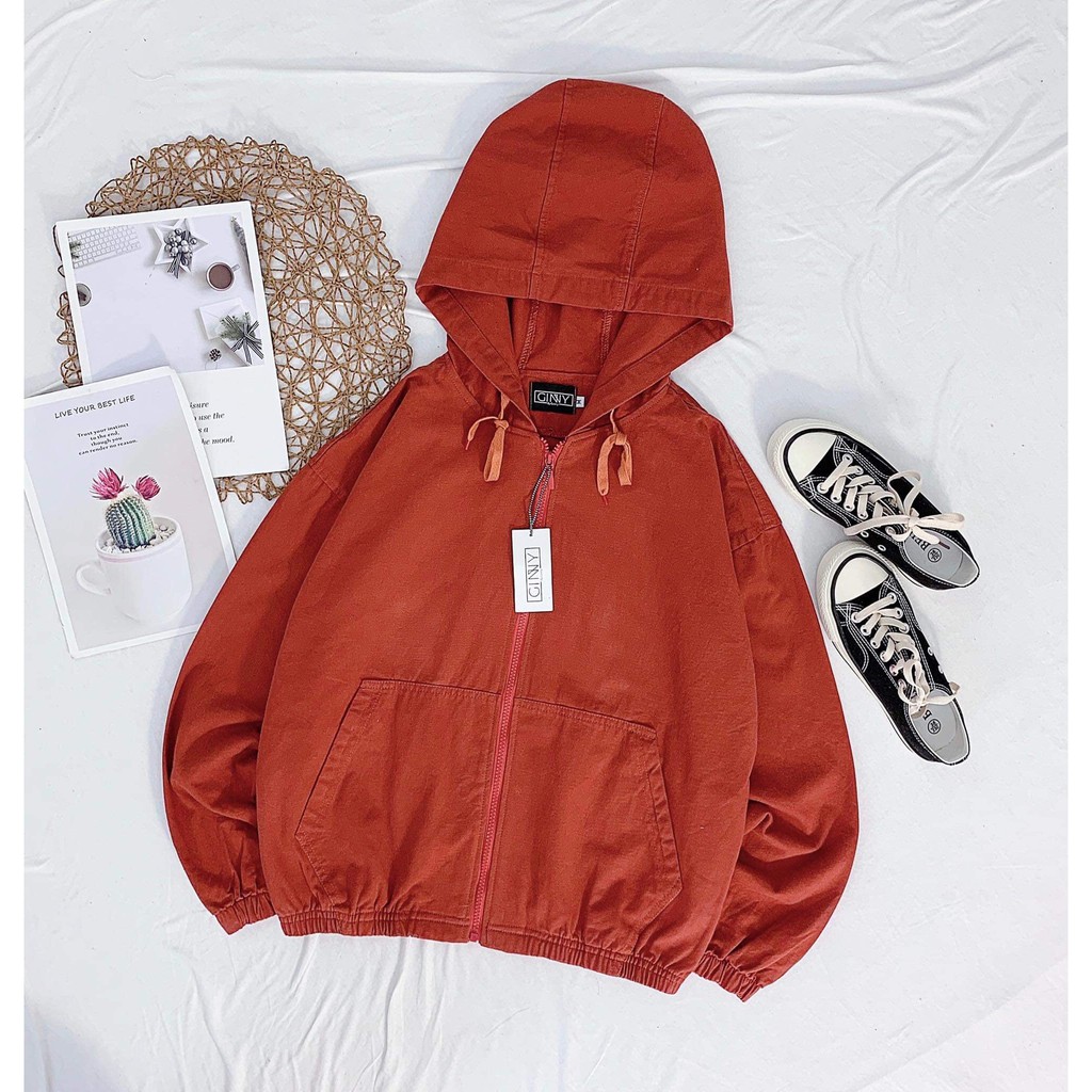 Áo Khoác Kaki Nón Basic GINNY | Áo Khoác Nữ Kaki Có Nón  | Áo Khoác Kaki Nữ Đẹp Có Mũ | Đơn Giản | Nhiều Màu | BigBuy360 - bigbuy360.vn