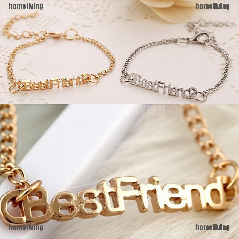 [homeliving] Vòng Tay Tình Bạn Bằng Hợp Kim In Chữ Best Friends