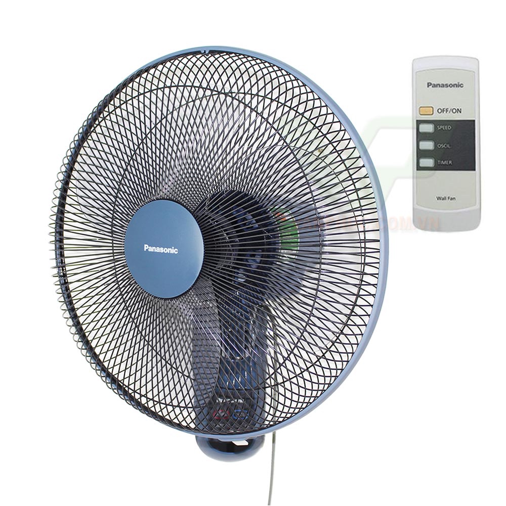 Quạt treo tường Panasonic F409 có điều khiển từ xa, màu xanh, màu trắng - Hàng chính hãng