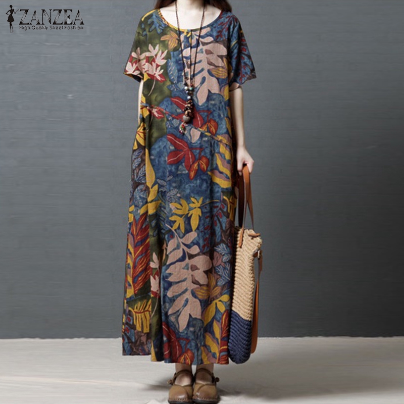 ZANZEA Váy maxi không tay phong cách Boho | BigBuy360 - bigbuy360.vn