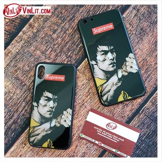 Ốp lưng Iphone ốp hình Lý Tiểu Long cực chất mặt kính cường lực IPP181221A1