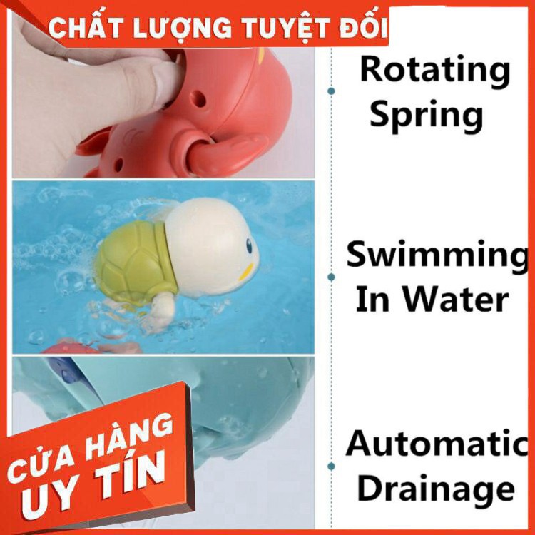 Rùa nhà tắm biết bơi 𝑭𝑹𝑬𝑬𝑺𝑯𝑰𝑷 đồ chơi phòng tắm - vui nhộn