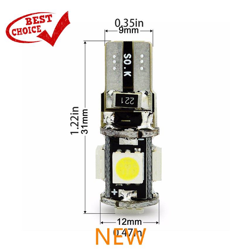 Đèn Led T10 5smd 5050 Cho Xe Hơi Chất Lượng Cao