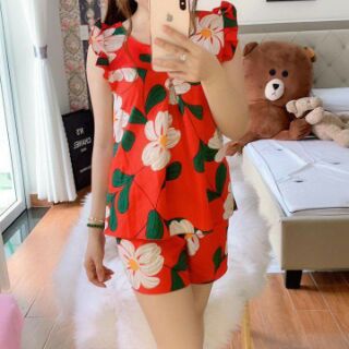 Sét bộ hoa mặc nhà siêu mát
