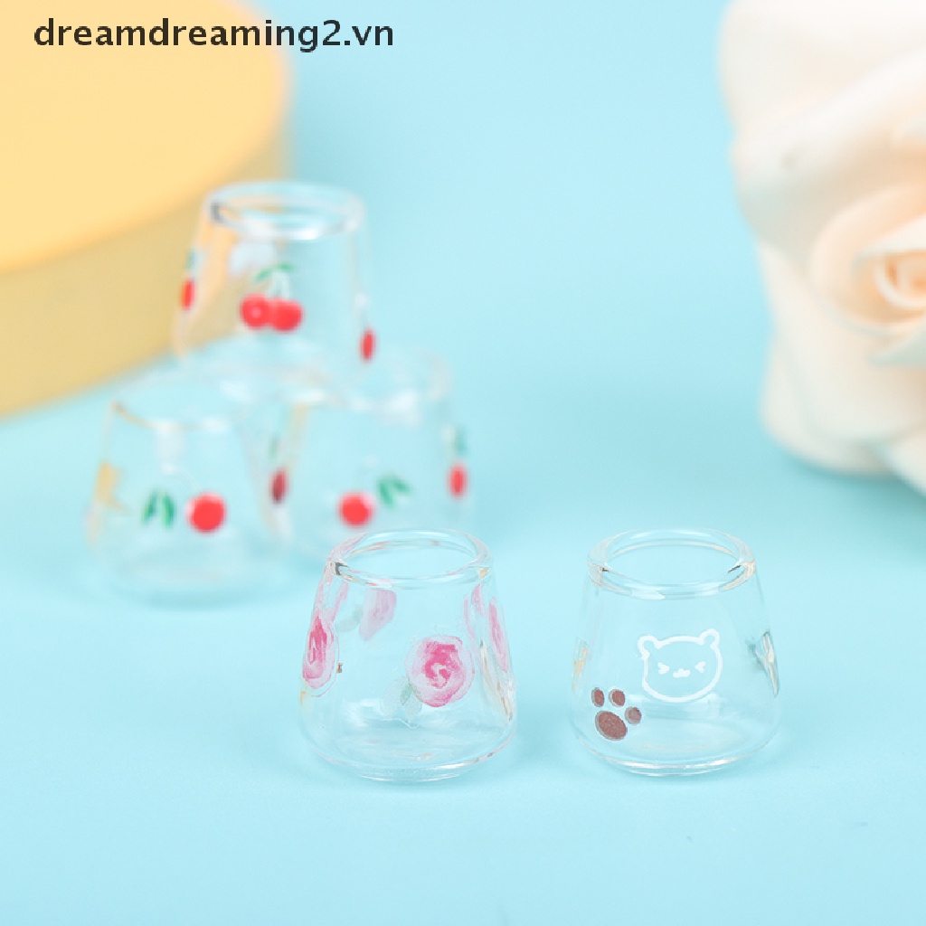 Bộ 4 Cốc Thủy Tinh Trong Suốt Dùng Trang Trí Nhà Cửa