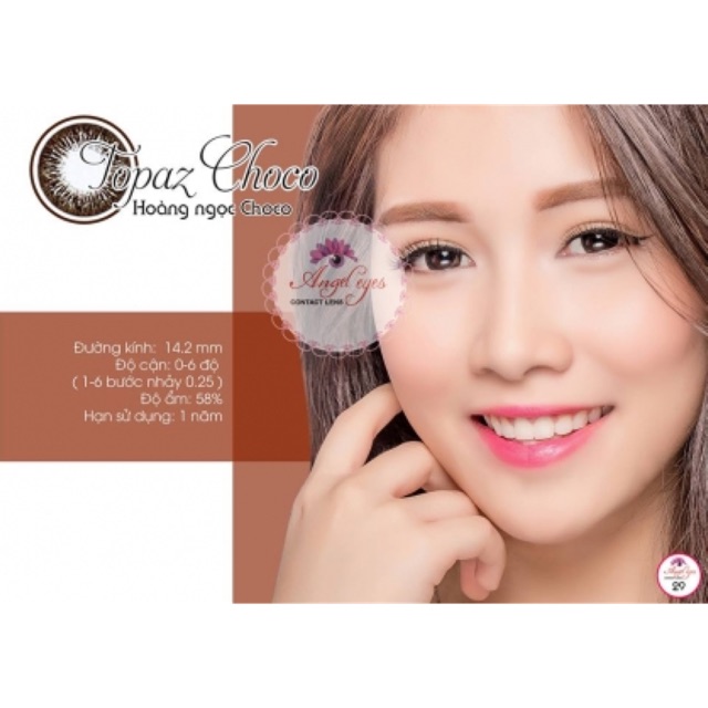 ✨✨ Kính áp tròng Silicone Hydrogel TOPAZ CHOCO ✨✨ Đeo được 24h ✨✨