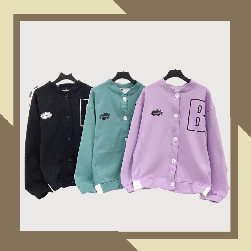 Áo khoác nỉ cardigan nữ form rộng The Delia KNN24