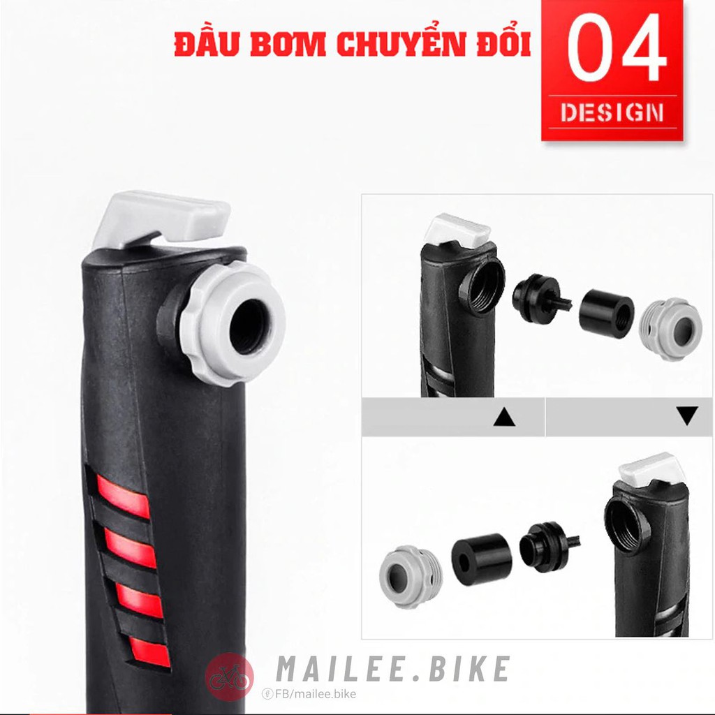 Bơm Xe Đạp Mini Treo Sườn Xe Đạp Nhỏ Gọn Tiện Dụng (Giao Màu Ngẫu Nhiên)