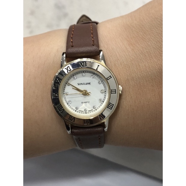 ĐỒNG HỒ SI NHẬT CHÍNH HÃNG DÂY DA DÀNH CHO NỮ - THƯƠNG HIỆU SUNFLAME